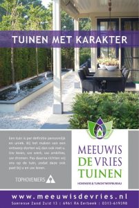 Advertentie Meeuwis de Vries Tuinen