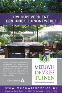 Advertentie Meeuwis de Vries Tuinen