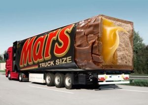Mars vrachtwagenbelettering