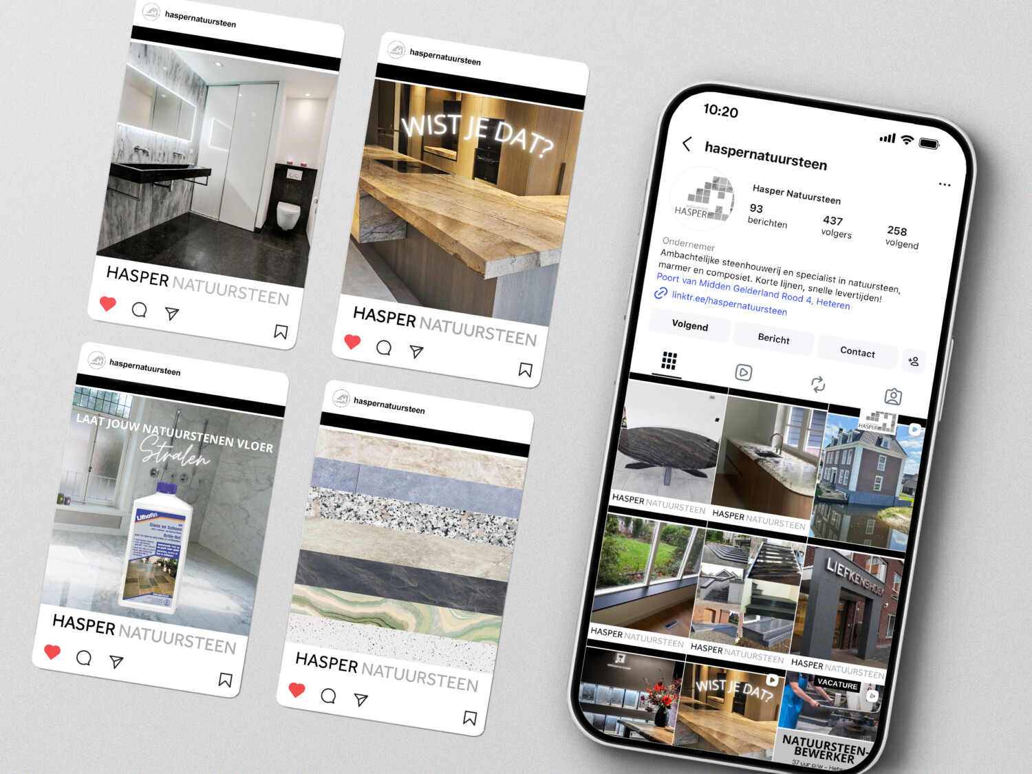Hasper Natuursteen Social media