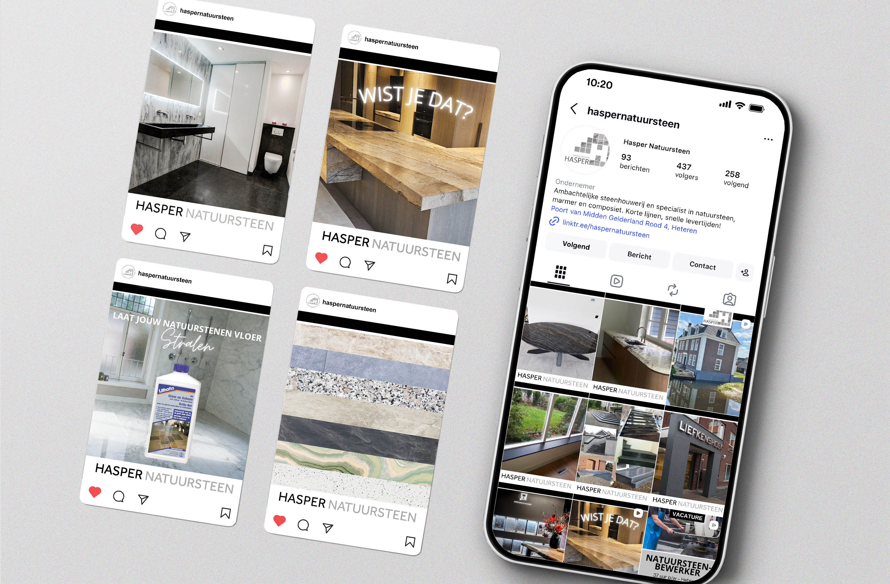 Hasper Natuursteen Social media
